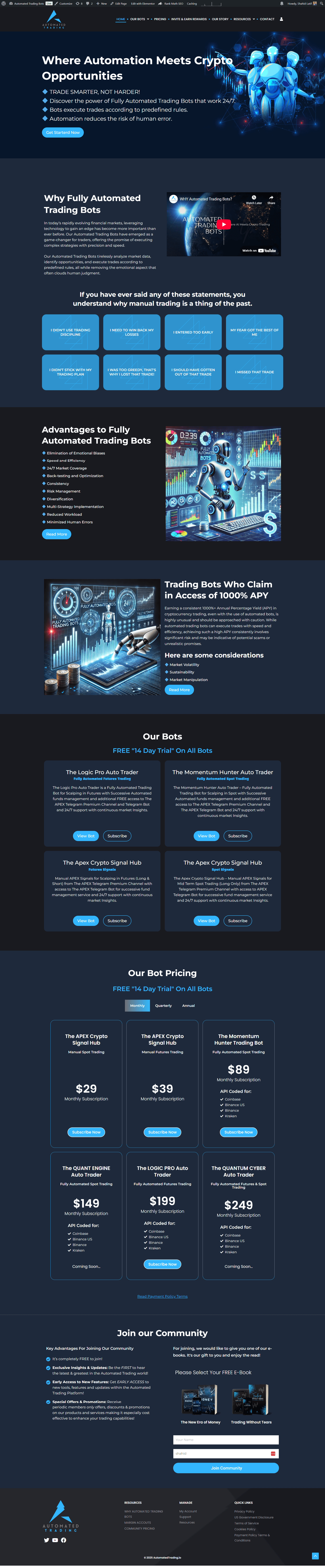 AutomatedTrading.io – Crypto Trading Automation Platform