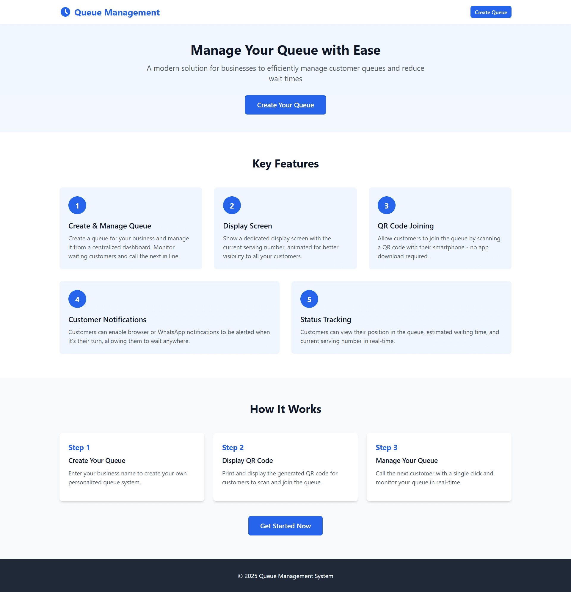 Queue Management System – Real-Time Customer Flow Solution