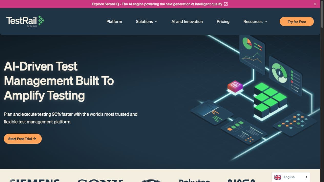 TestRail — Website & Custom Feature Plugins website screenshot
