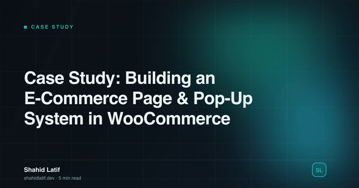 Case Study: Building an E-Commerce Page & Pop-Up System in WooCommerce