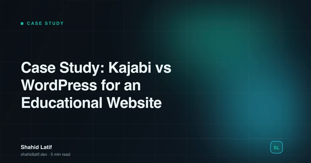 Case Study: Kajabi vs WordPress for an Educational Website