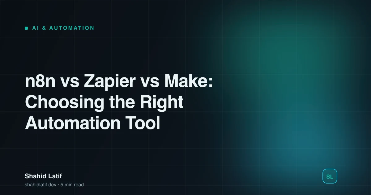n8n vs Zapier vs Make: Choosing the Right Automation Tool
